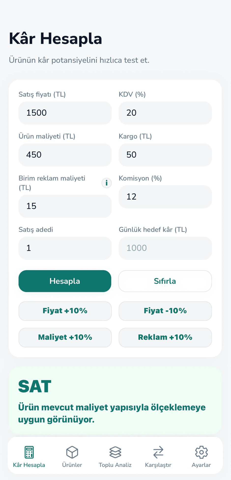 Sellwise mobile application screenshot